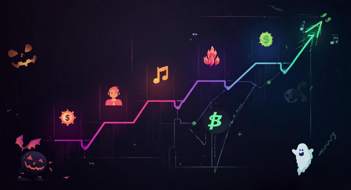 Revenue streams chart for Halloween music creators