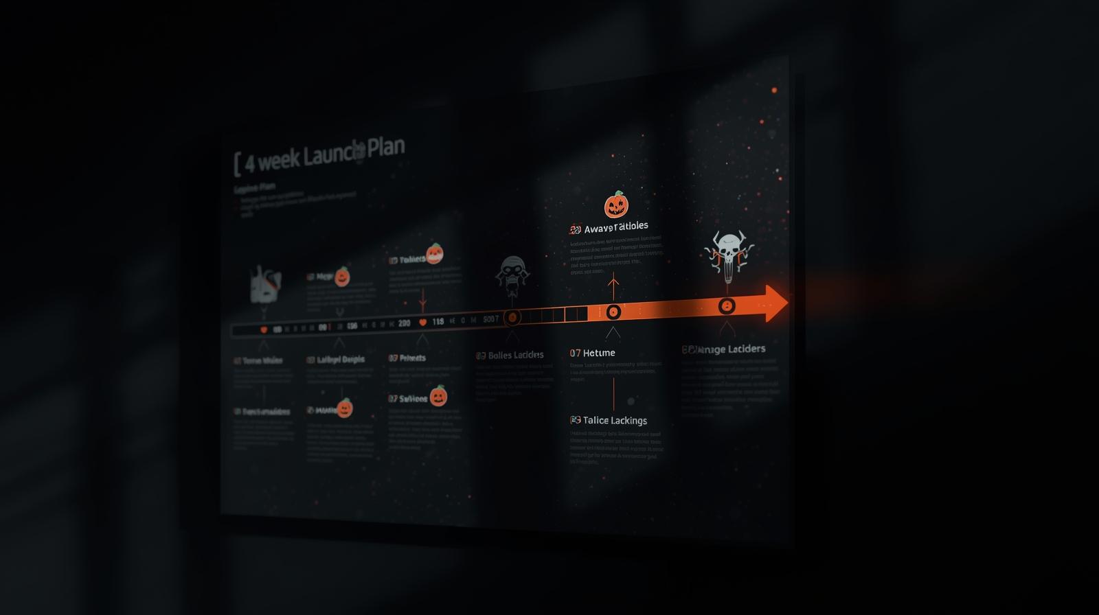 Timeline showing Halloween music creator success path