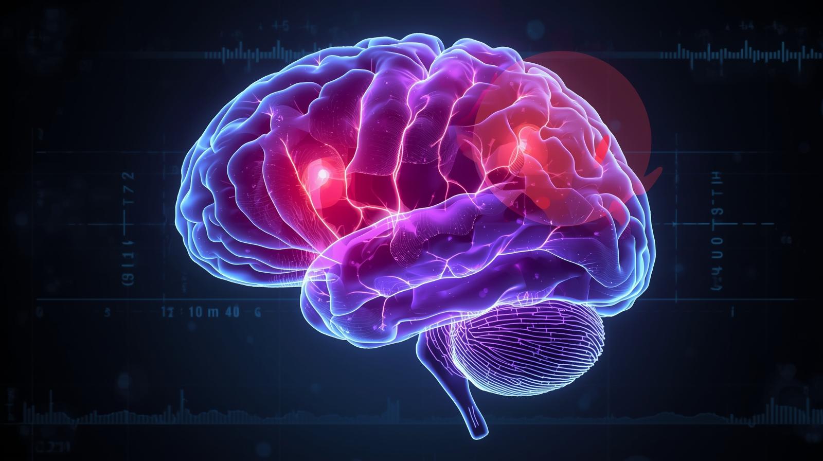 Brain visualization showing fear response to horror frequencies